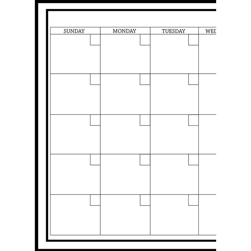 WallPops Large White Monthly Dry Erase Calendar Decal