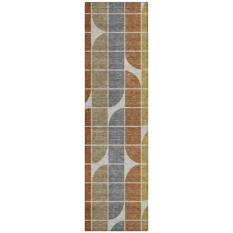 Machine Washable Indoor/ Outdoor Modern Finch Chantille Rug