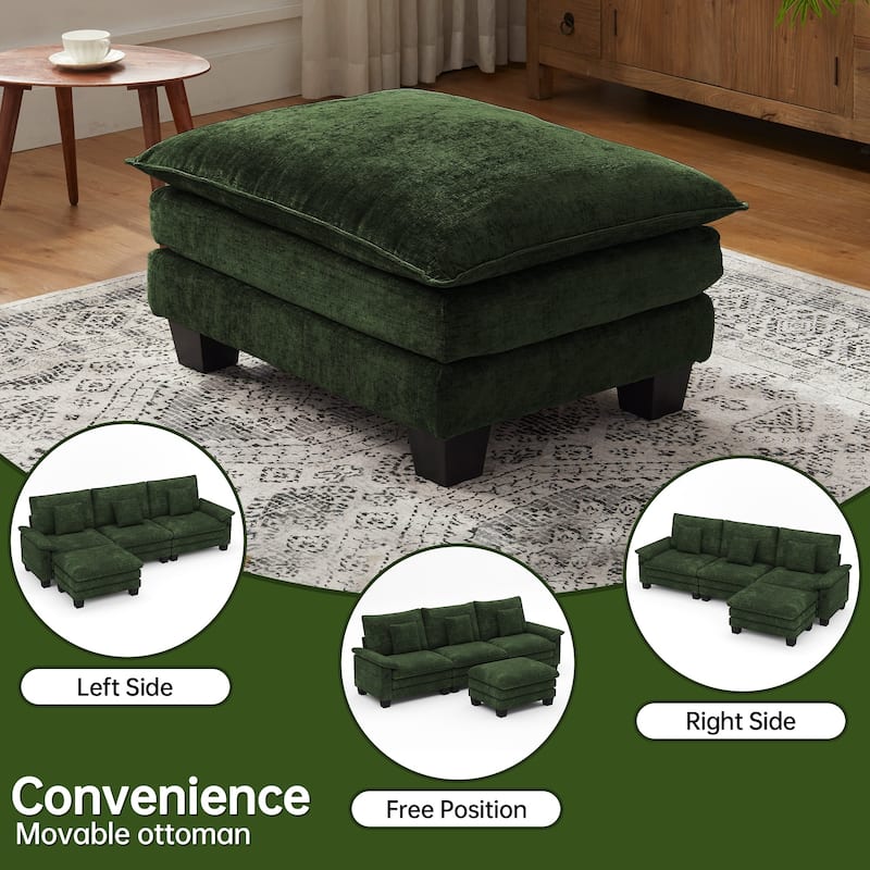 Modular Sectional Sofa Set Convertible Sectional Sleeper Sofa with Chaise for Apartment