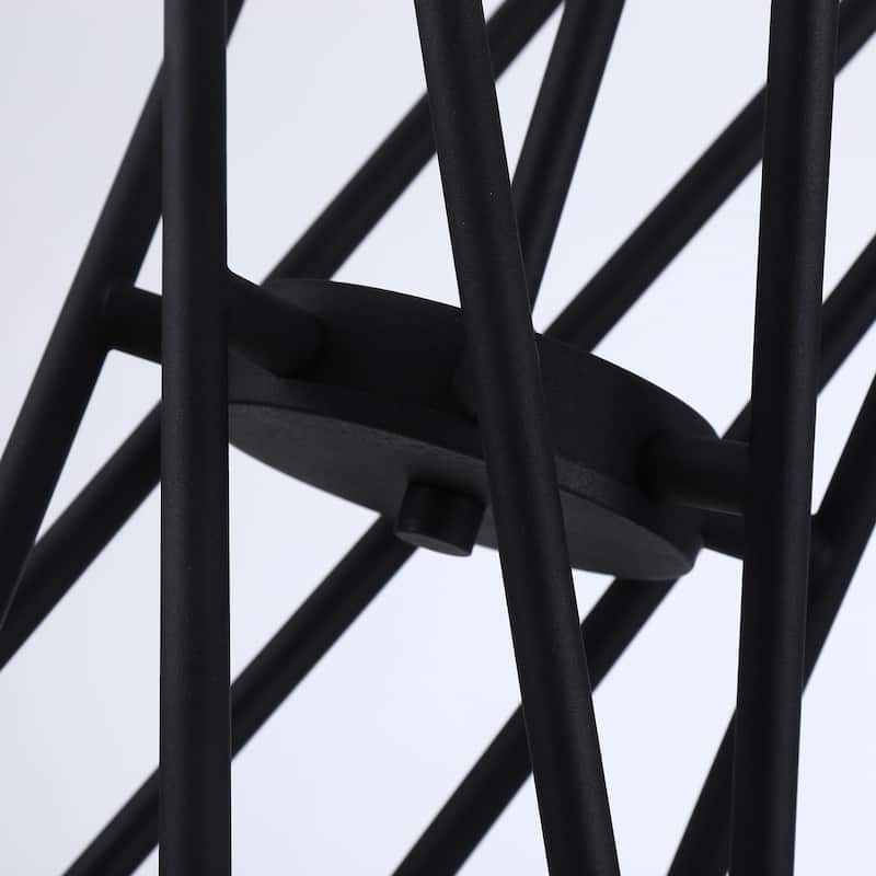 8-Light Sand Black and Golden Sputnik Sphere Chandelier