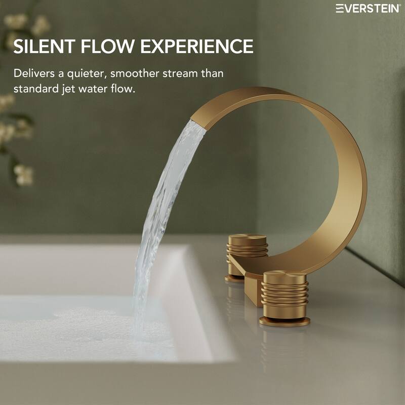 Widespread Bathroom Faucet 3 Hole, 2-handle Bathroom Sink Faucet with Drain Assembly