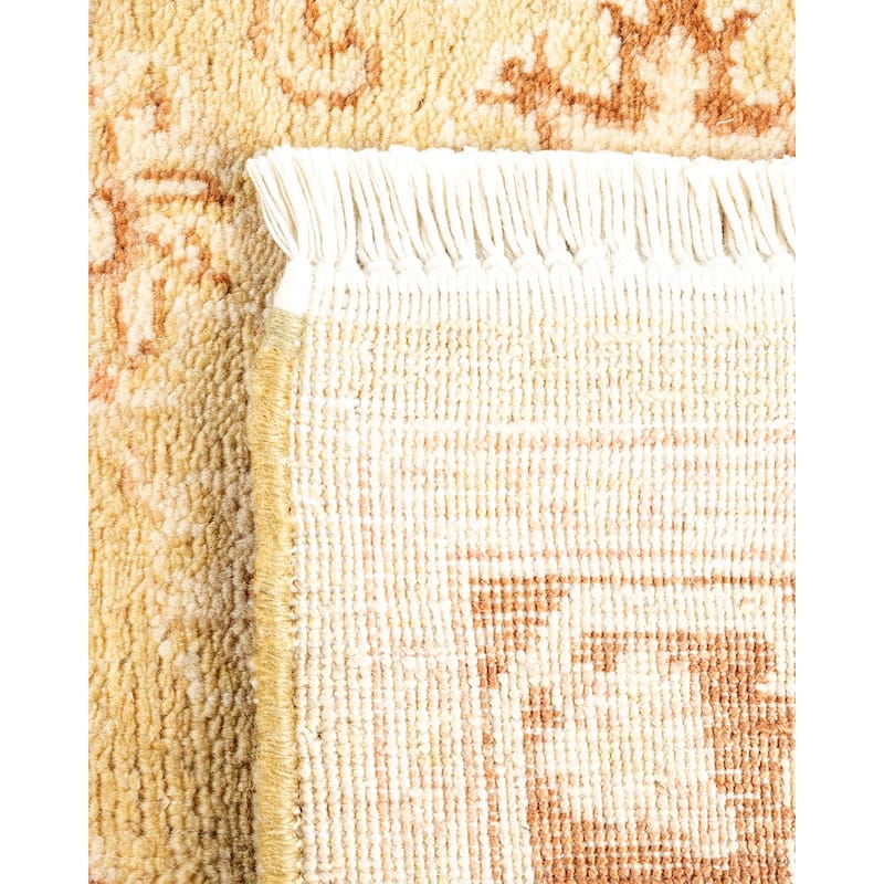Overton Handknotted Wool Contemporary Oriental Ivory Area Rug - 3' x 5'