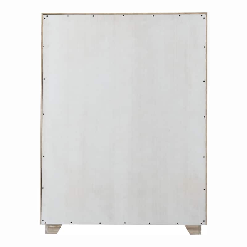 Furniture of America Argentil Light Grey Solid Wood 5-Drawer Chest