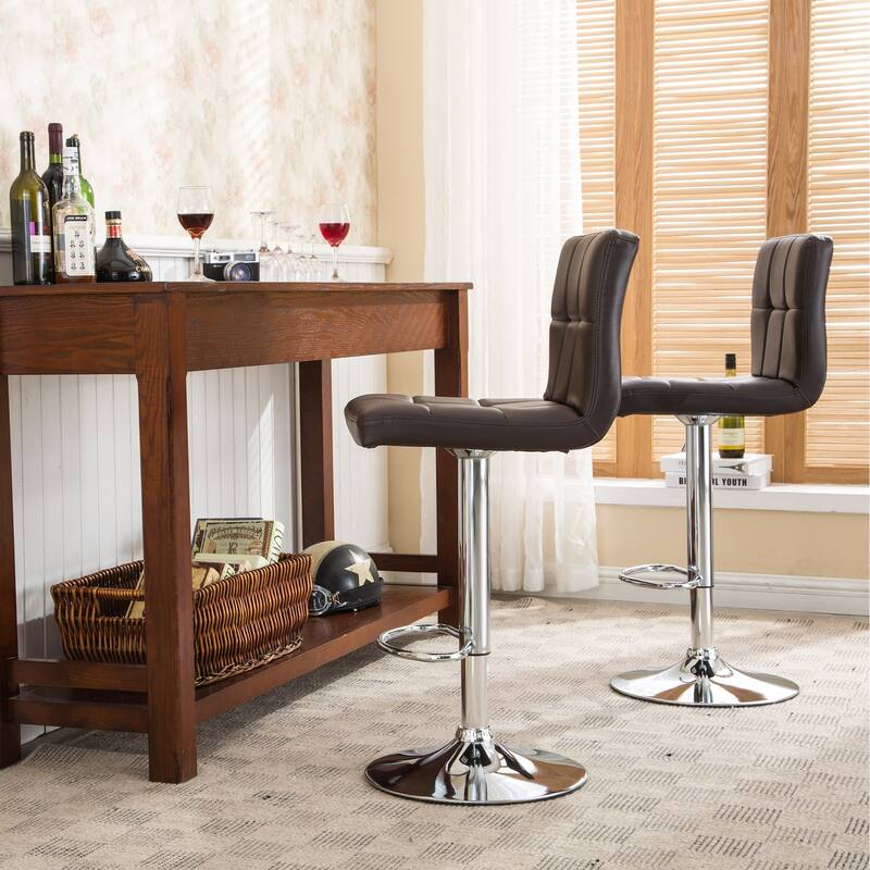 Swivel Adjustable Hydraulic Bar Stool,Set of 2