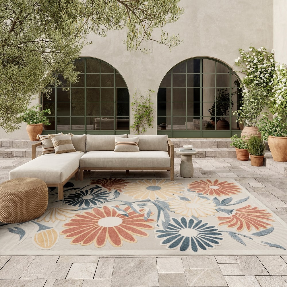 Nourison Aloha Indoor/Outdoor Floral Area Rug