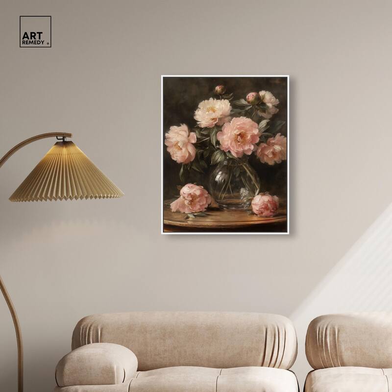 Vintage Velvet Vase Canvas by Art Remedy