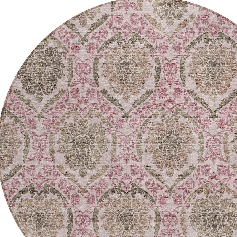 HomeRoots Medallion Transitional Rectangle Outdoor Rug