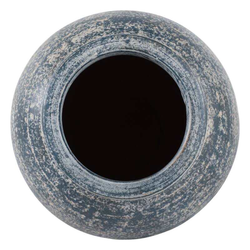 Handcrafted Terracotta Pottery Vase with Amphora Shape and Handles