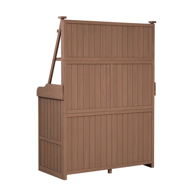 65 Inch Garden Potting Bench Table Fir Wood Workstation