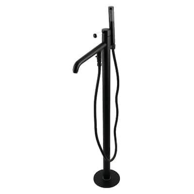 Kingston Brass Paris Floor Mounted Tub Filler with Built-In Diverter �