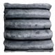 preview thumbnail 4 of 2, Chinchilla Stripped Faux Fur Throw Pillow, 20x20 Inches - 20 x 20 Inches Dark Grey