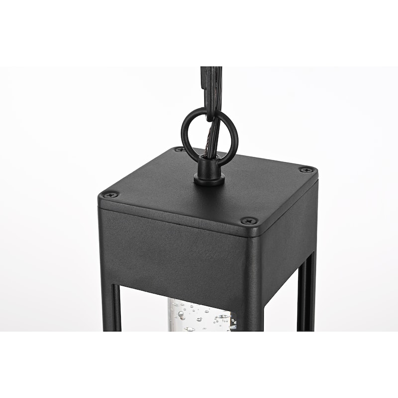 Julius LED Outdoor Pendant in Black