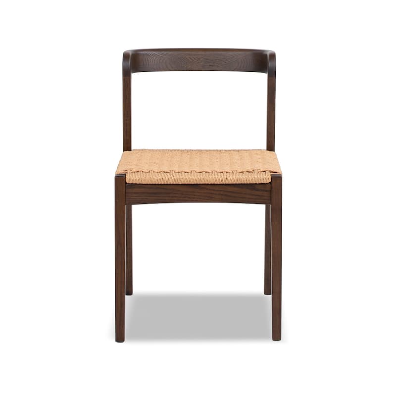 Jennifer Taylor Home Capri Woven Seat Oak Wood Dining Chair