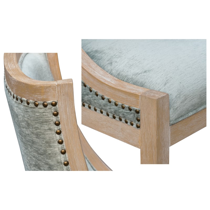 Martha Stewart Elmcrest Upholstered Dining Chair with Nailhead Trim