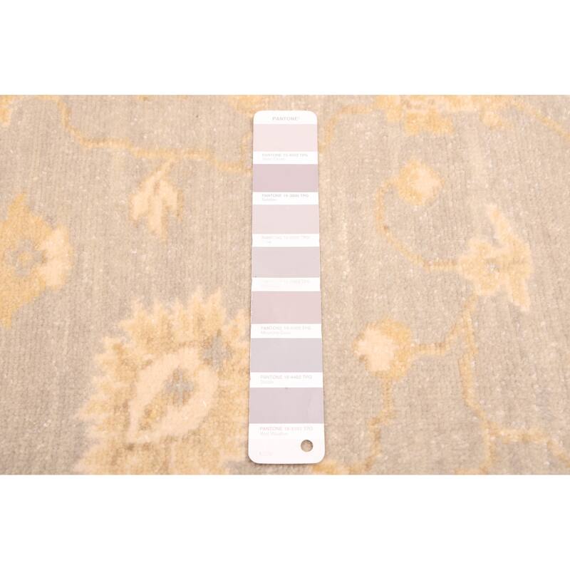 ECARPETGALLERY Hand-knotted Finest Oushak Grey Wool Rug - 3'2 x 4'10