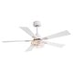 preview thumbnail 46 of 77, 42"/52" Modern Farmhouse Ceiling Fan, Remote Control, Quiet Reversible DC Motor, Timer, Black and Walnut Finish