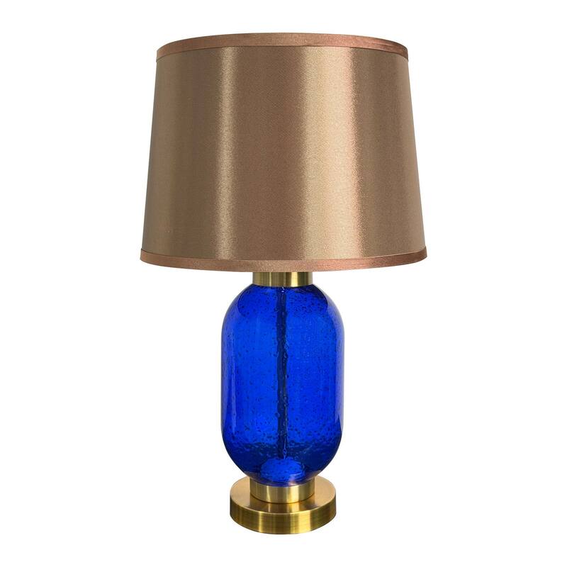 Modern Table Lamp Starry Sky Blue Glass Bottle Pedestal