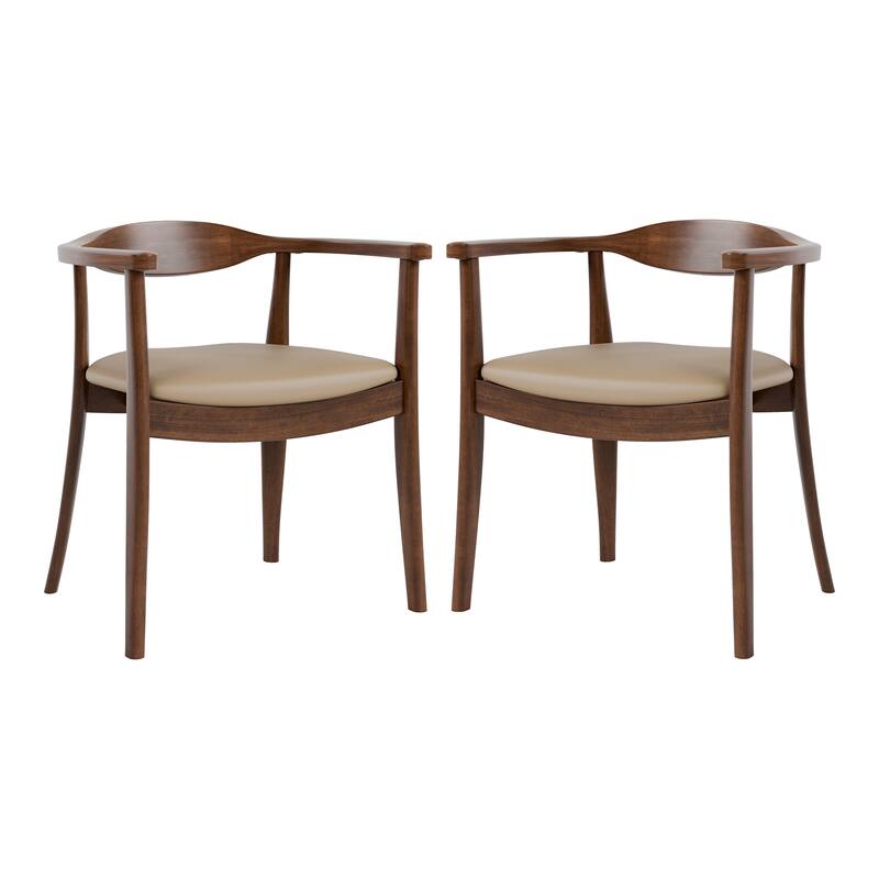 Furniture of America Abigail I Mid-century Modern Handcrafted Solid Hardwood Side Chair (Set of 2)