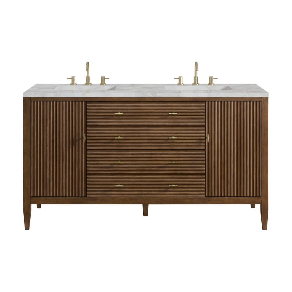 James Martin Vanities 485-V60D-3VSL Myrrin 60" Double Basin Wood