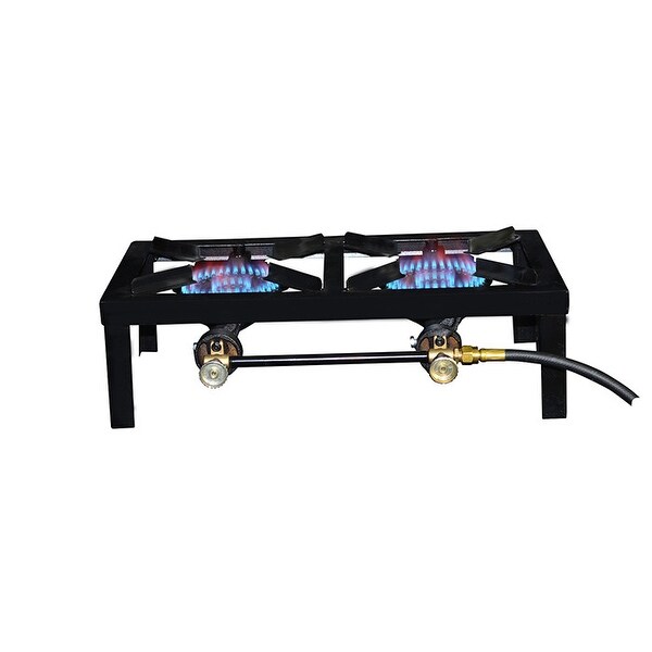 30000 BTU Base Camp 2 Burner Angle Iron Stove