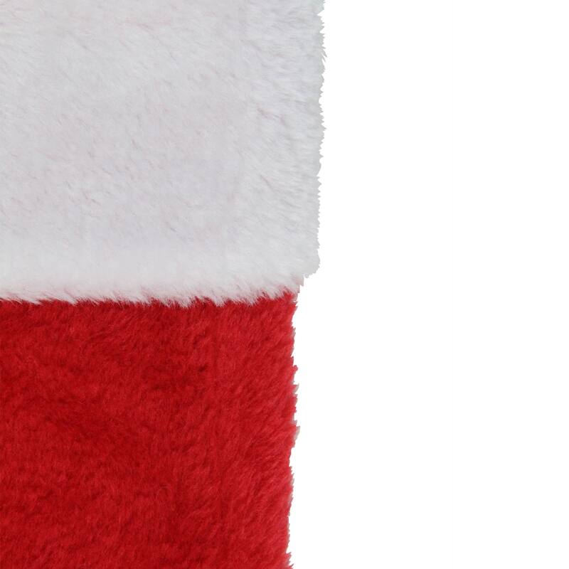 17.5" Traditional Red with White Trim Hanging Christmas Stocking