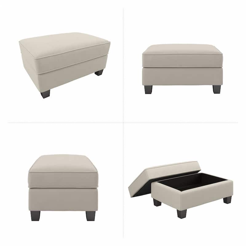 Bush Furniture Stockton Large Upholstered Storage Ottoman