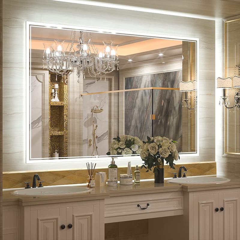 TokeShimi LED Bathroom Vanity Mirror, Anti-Fog Dimmable Wall Mirror - 55x36