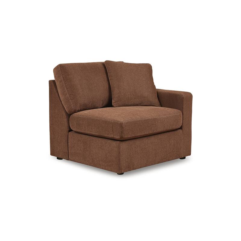 Signature Design by Ashley Modmax Orange 7-Piece Sectional with Audio Console - 138"W x 86"D x 36"H