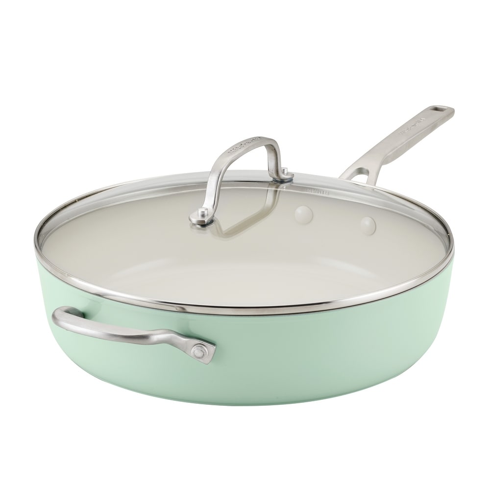 KitchenAid Stainless Steel Induction Saucepan with Lid, 3-Quart, Brushed  Stainless Steel - Bed Bath & Beyond - 38077592