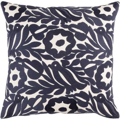Decorative Lami Navy 22-inch Throw Pillow Cover