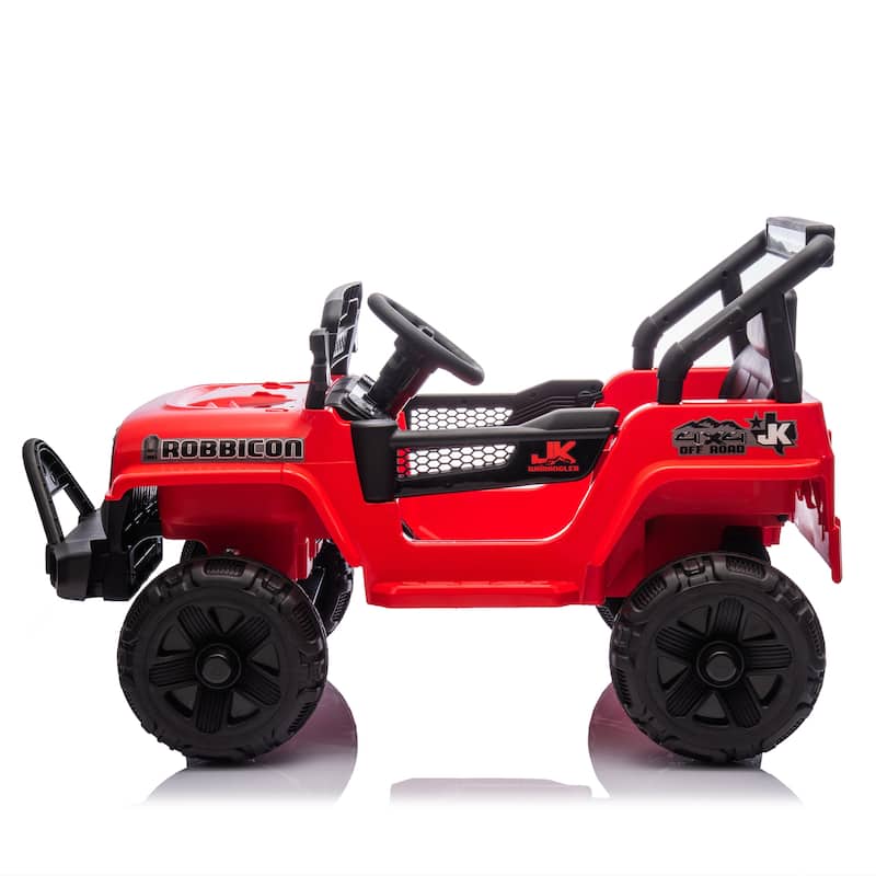 12V Kids Ride On Electric Truck Car W/Parents Control,2WD,4-wheel suspension,Adjustable volume,Microphone jack,Power display,LED