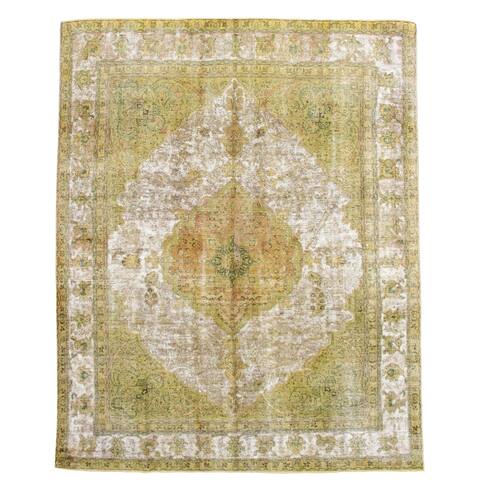 ECARPETGALLERY Hand-knotted Color Transition Gold Wool Rug - 10'0 x 12'4