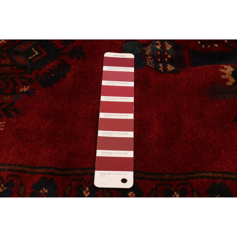 ECARPETGALLERY Hand-knotted Teimani Red Wool Rug - 6'9 x 9'7