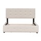 preview thumbnail 21 of 25, Queen Size Upholstered Platform Bed with a Hydraulic Storage System