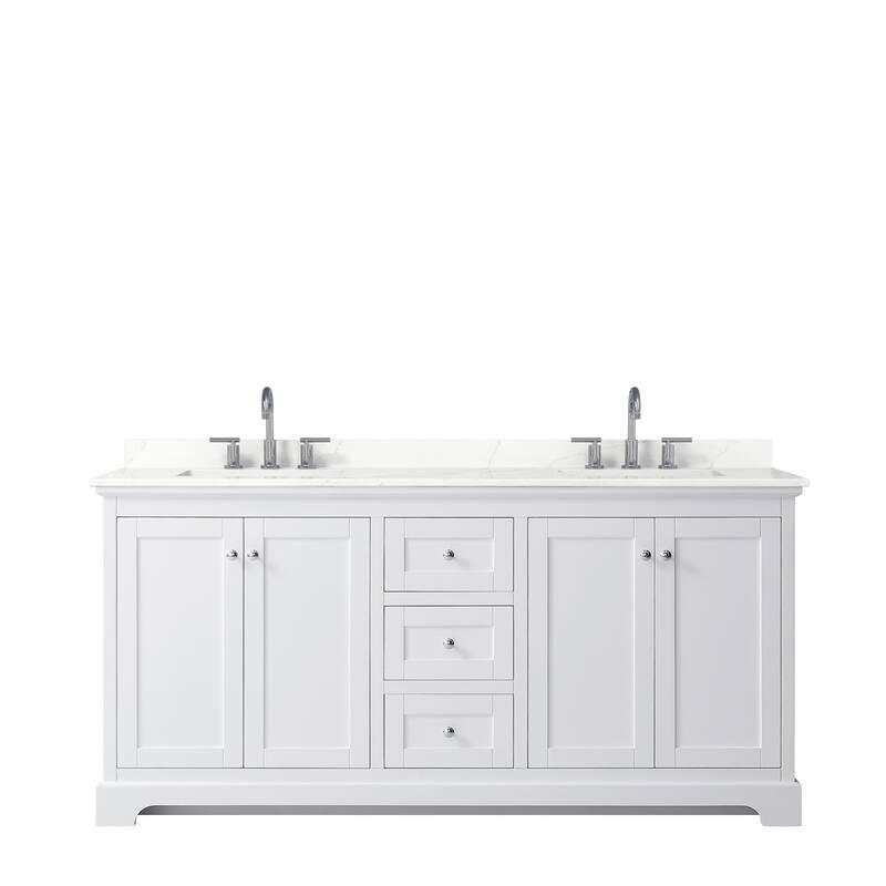 Avery 72-inch Double Vanity, Quartz Top