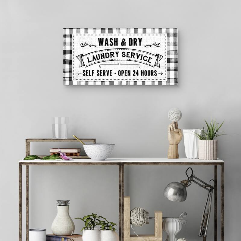 Wash & Dry Service Canvas Art Print