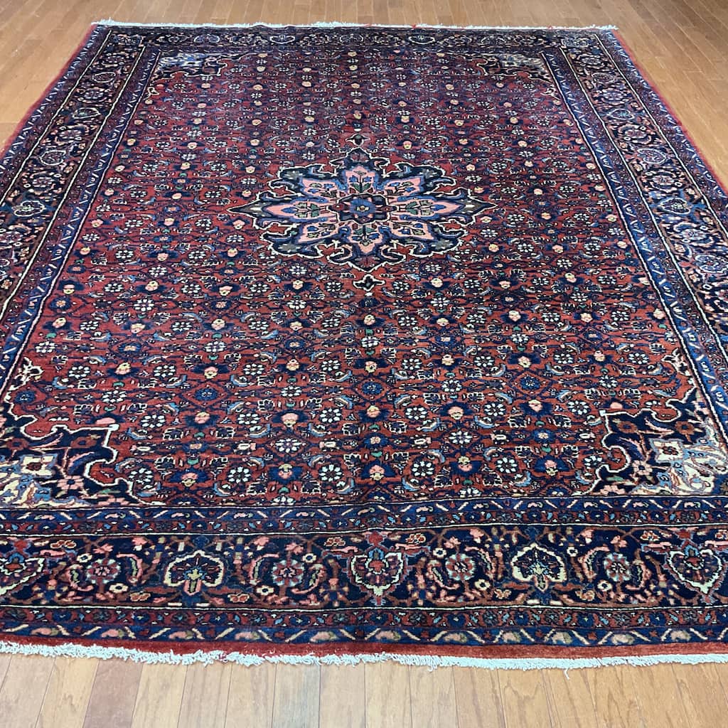 HERAT ORIENTAL Handmade 1960's Antique Hamadan Wool Rug - 8' x 10'6"