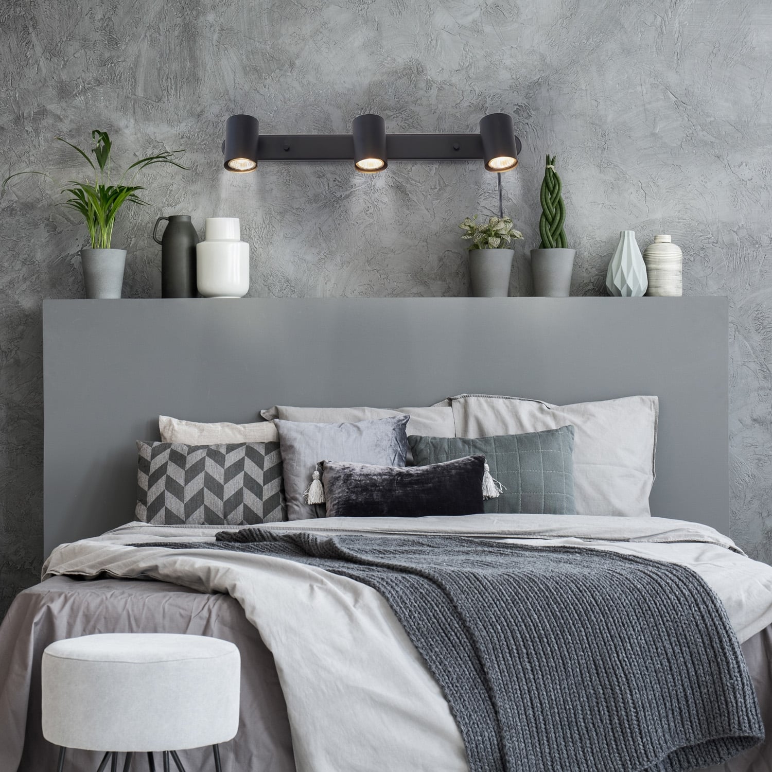 Dale 3Light Matte Black PlugIn Track Lighting one size Bed Bath