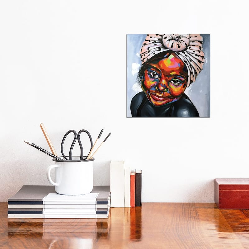 iCanvas "Gaiety II" by Damola Ayegbayo Canvas Print - 12x12x1.5