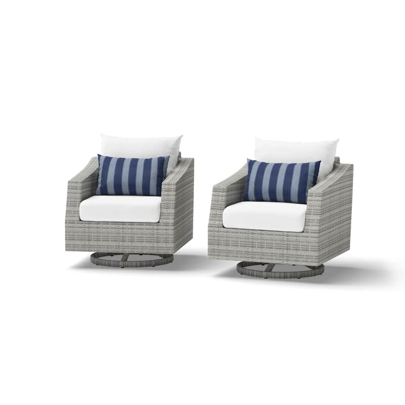 Cannes 2 Piece Sunbrella Outdoor Patio Motion Club Chairs