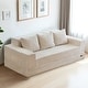 preview thumbnail 65 of 86, Corduroy Loveseat Sofa Bed 4 in 1 Foldable Floor Sofa Couch Convertible Boneless Couch