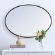 preview thumbnail 6 of 9, Elegant Lighting 34 Inch Oval Mirror with Metal Frame