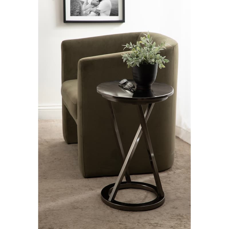 Kate and Laurel Aja Modern Metal Side Table