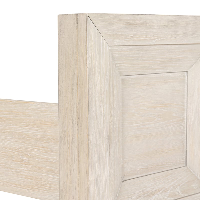 Furniture of America Durem Modern Classic 4-Piece Solid Wood Tawny Panel Bedroom Set with Desk