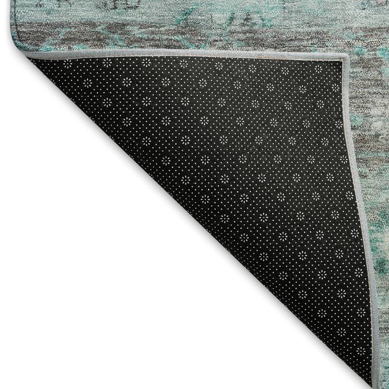 Machine Washable Indoor/ Outdoor Traditional Border Chantille Rug