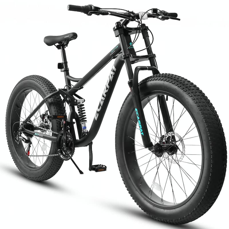 26 inch Mountain Bike,Full-Suspension 21 Speeds Drivetrain