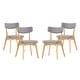 preview thumbnail 78 of 141, Christopher Knight Home - Chazz Mid-Century Modern Upholstered Dining Chairs Set with Solid Wood Splayed Leg