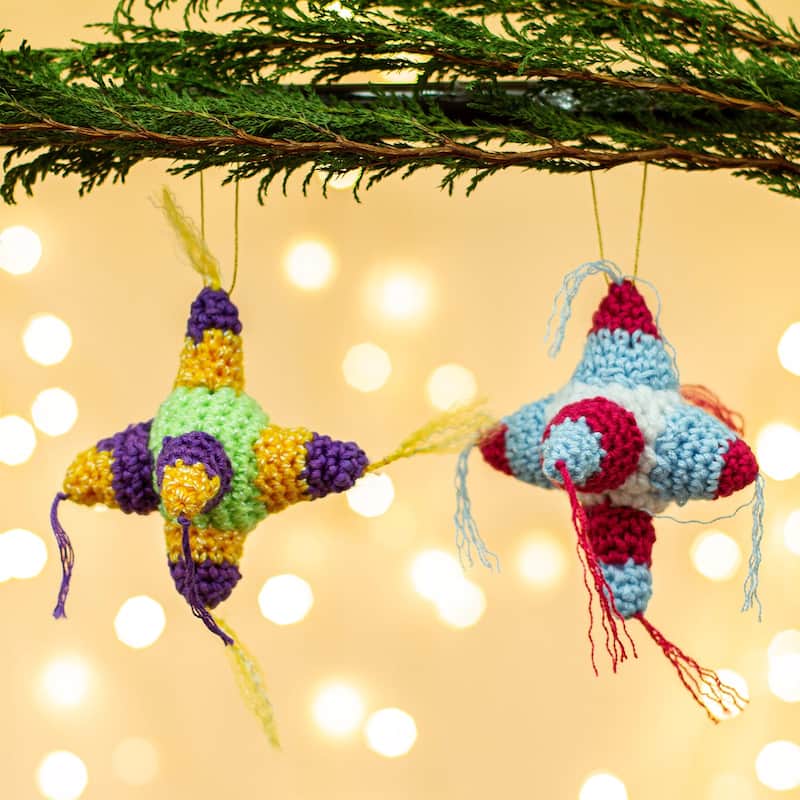 Novica Handmade Piñata Fun Crocheted Ornaments (Pair)