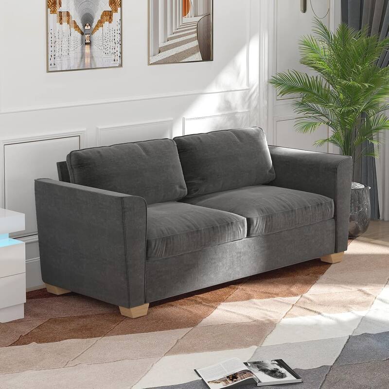 Mixoy Modern Pull Out Sofa Bed,Velvet Sleeper Loveseat Couch Bed