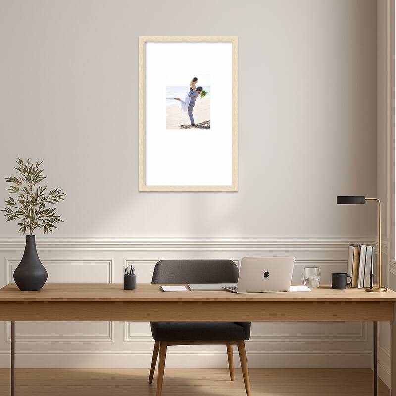 Woodgrain Stripe Blonde Framed Picture Frame, Photo Frame